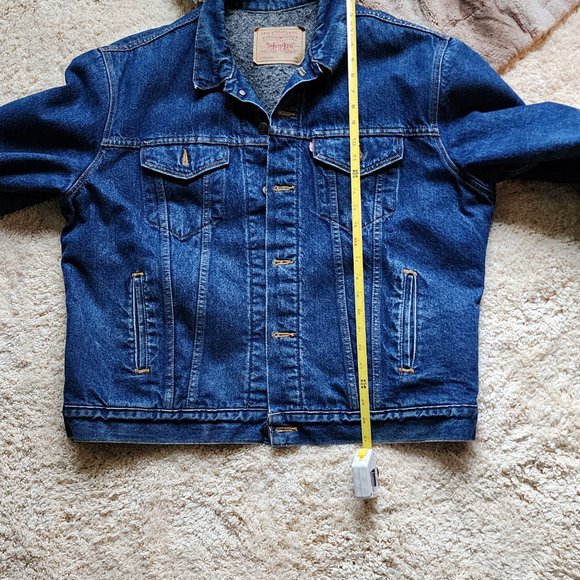 Vintage 90's Blanket Lined Levis Strauss Trucker Jacket 46L - Picture 11 of 12